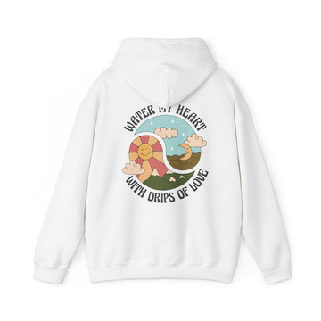 Water my Heart with Drips of Love - Hippie Retro - Unisex Hoodie