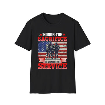 Honor the sacrifice remember the service - Veteran - Front Design - Premium Bio Unisex T-Shirt