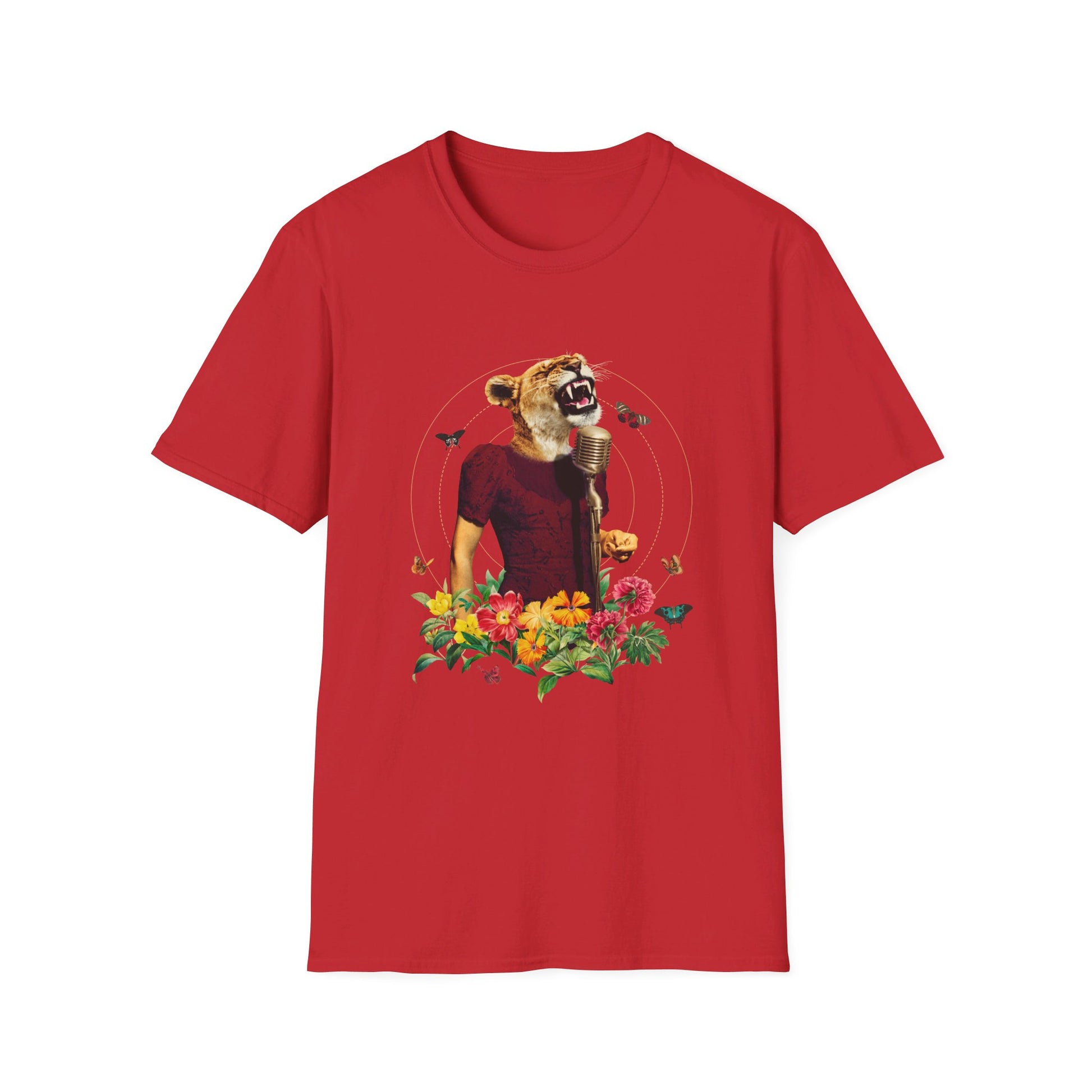 Lioness - Animal Human - Front Design - Premium Bio Unisex T-Shirt - Pure Face Streetwear