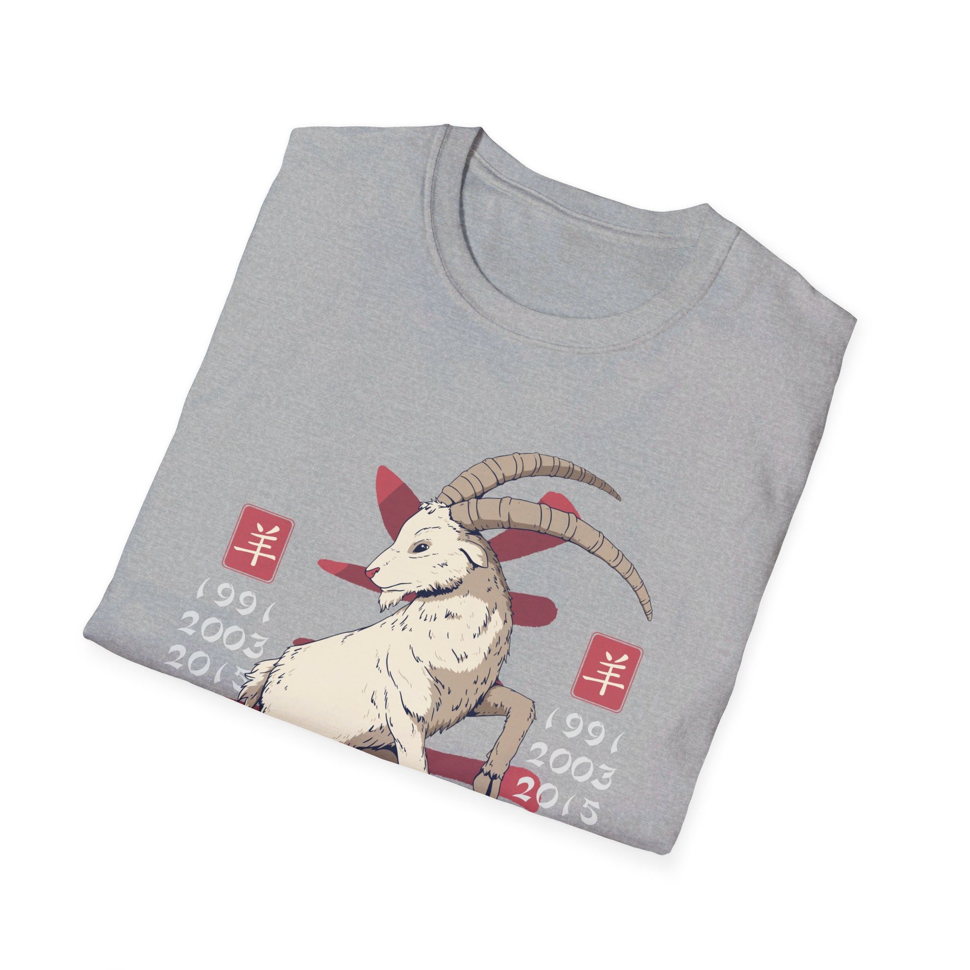 Goat - Chinese Zodiac Anime - Front Design - Premium Bio Unisex T-Shirt - Pure Face Streetwear