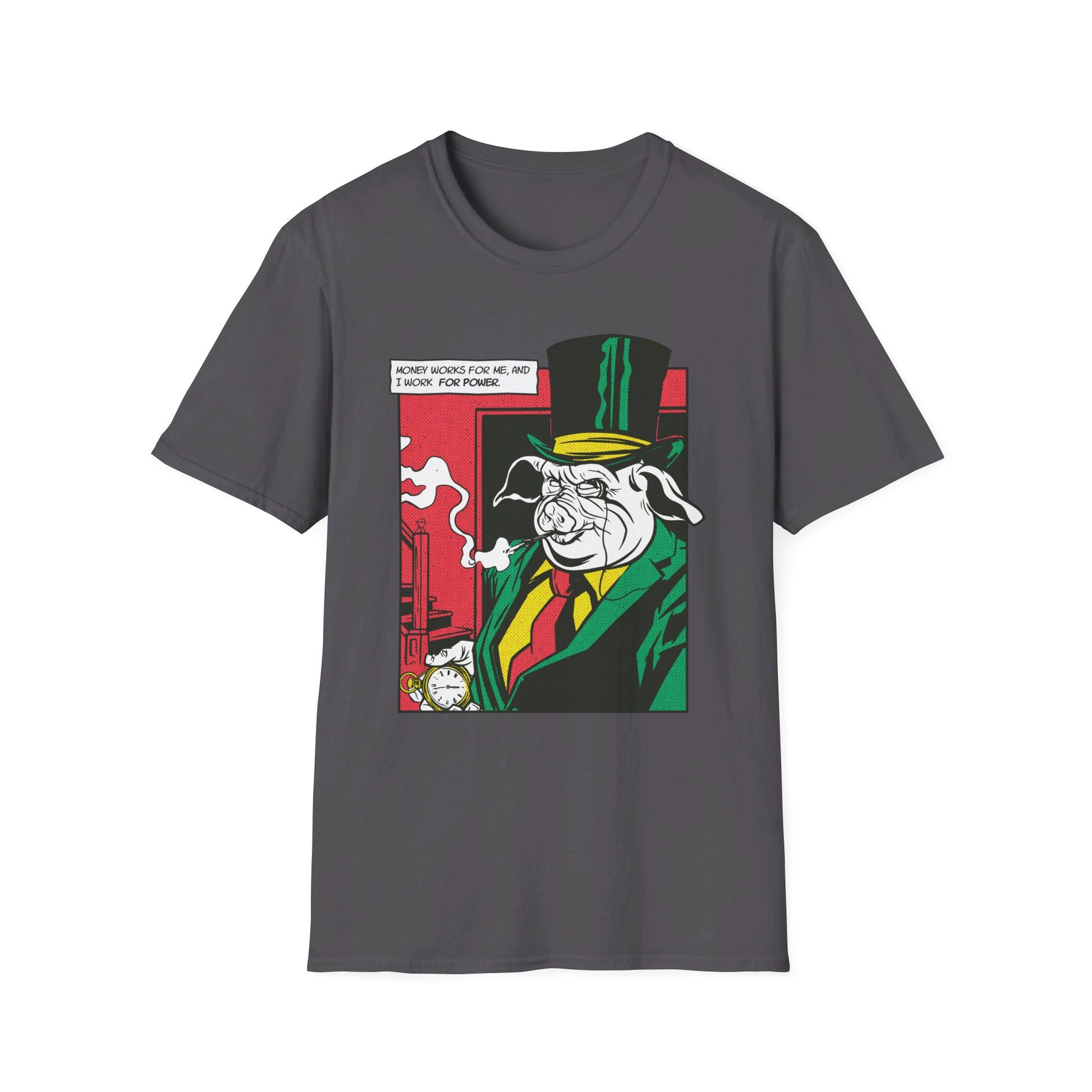 Mister Pig Money Man - Comic Mafia - Front Design - Premium Bio Unisex T-Shirt - Pure Face Streetwear