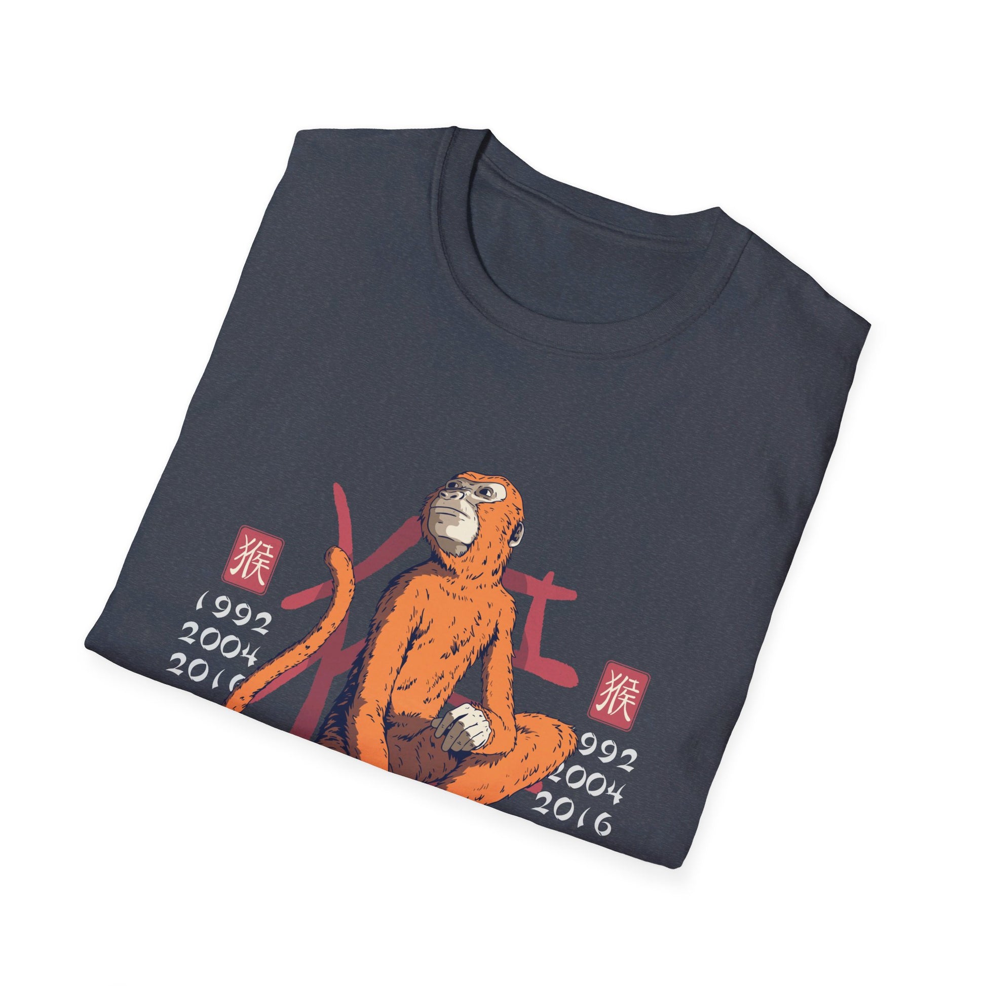 Monkey - Chinese Zodiac Anime - Front Design - Premium Bio Unisex T-Shirt - Pure Face Streetwear