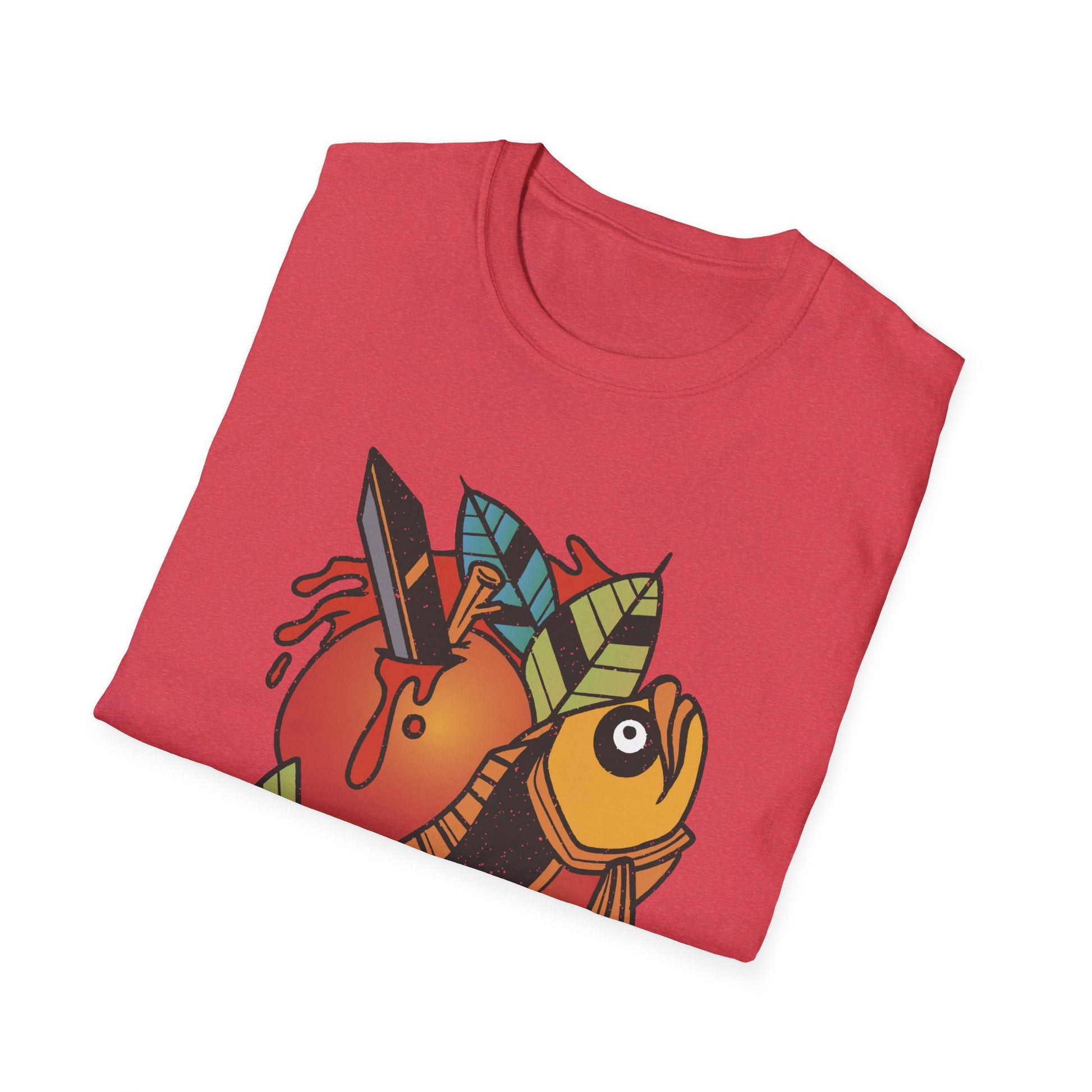 Fish Tattoo - Old School Tattoo - Front Design - Premium Bio Unisex T-Shirt - Pure Face Streetwear