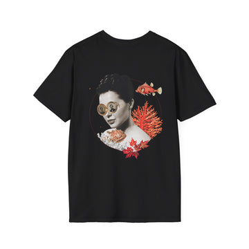 Coral - Quirky Collage - Unisex T-Shirt - Back Print