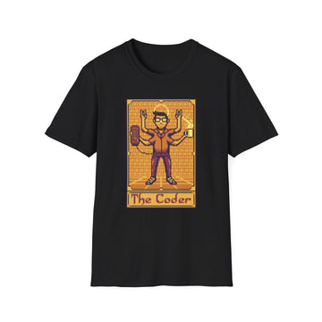 The Coder - Pixel Tarot 8 bit - Unisex T-Shirt