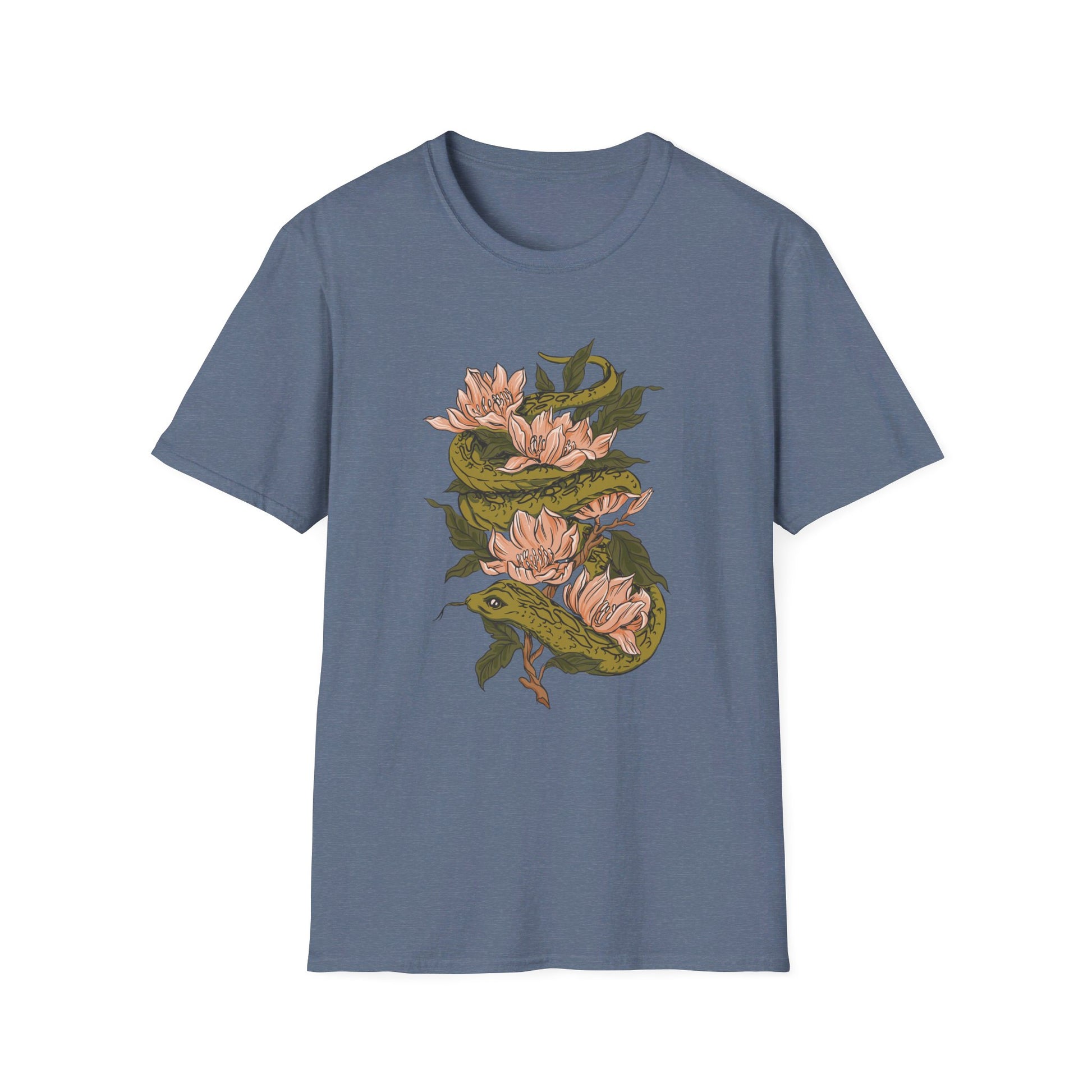 Snake Magnolia - Animals In Nature - Front Design - Premium Bio Unisex T-Shirt - Pure Face Streetwear