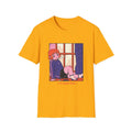 Girl in Window - Cozy at Home - Front Design - Premium Bio Unisex T-Shirt - Pure Face Streetwear