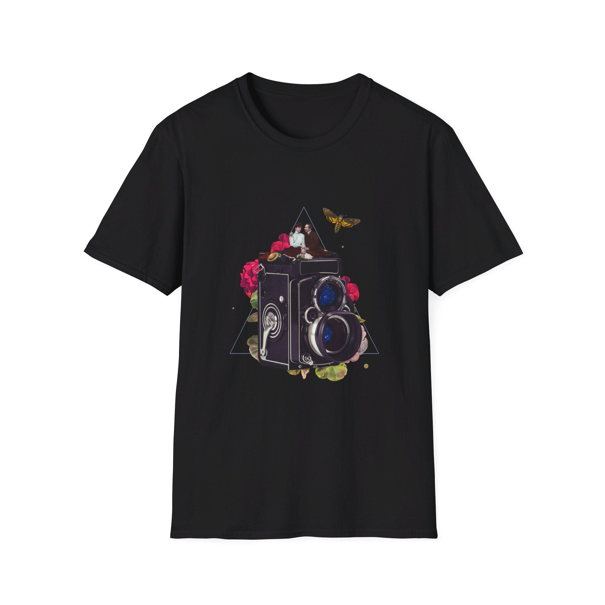 Camera - Quirky Collage - Front Design - Premium Bio Unisex T-Shirt