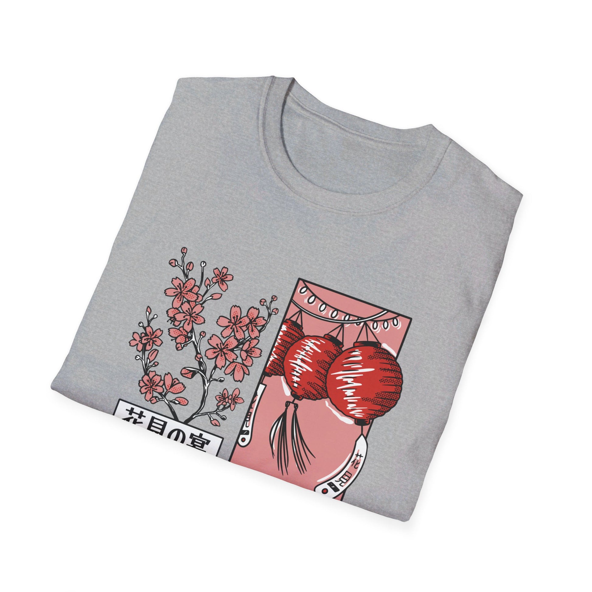 Japanese Cherry Blossom Picnic - Slice Of Life - Front Design - Premium Bio Unisex T-Shirt - Pure Face Streetwear