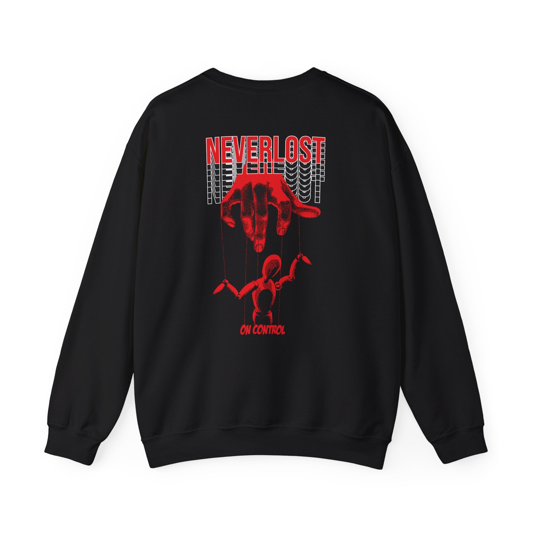 Neverlost on Control - Streetwear - Joker - Back Design - Premium Unisex Heavy Blend™ Crewneck Sweatshirt