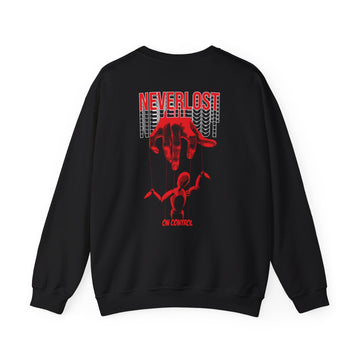 Neverlost on Control - Streetwear - Joker - Back Design - Premium Unisex Heavy Blend™ Crewneck Sweatshirt