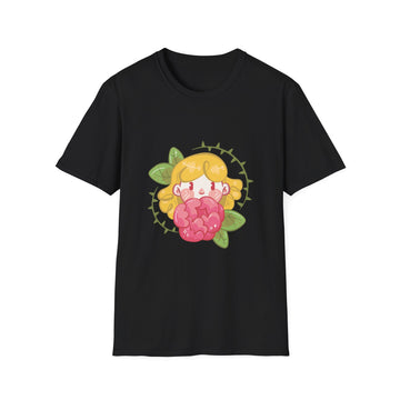 Girl with Flower - Floral Children - Unisex T-Shirt