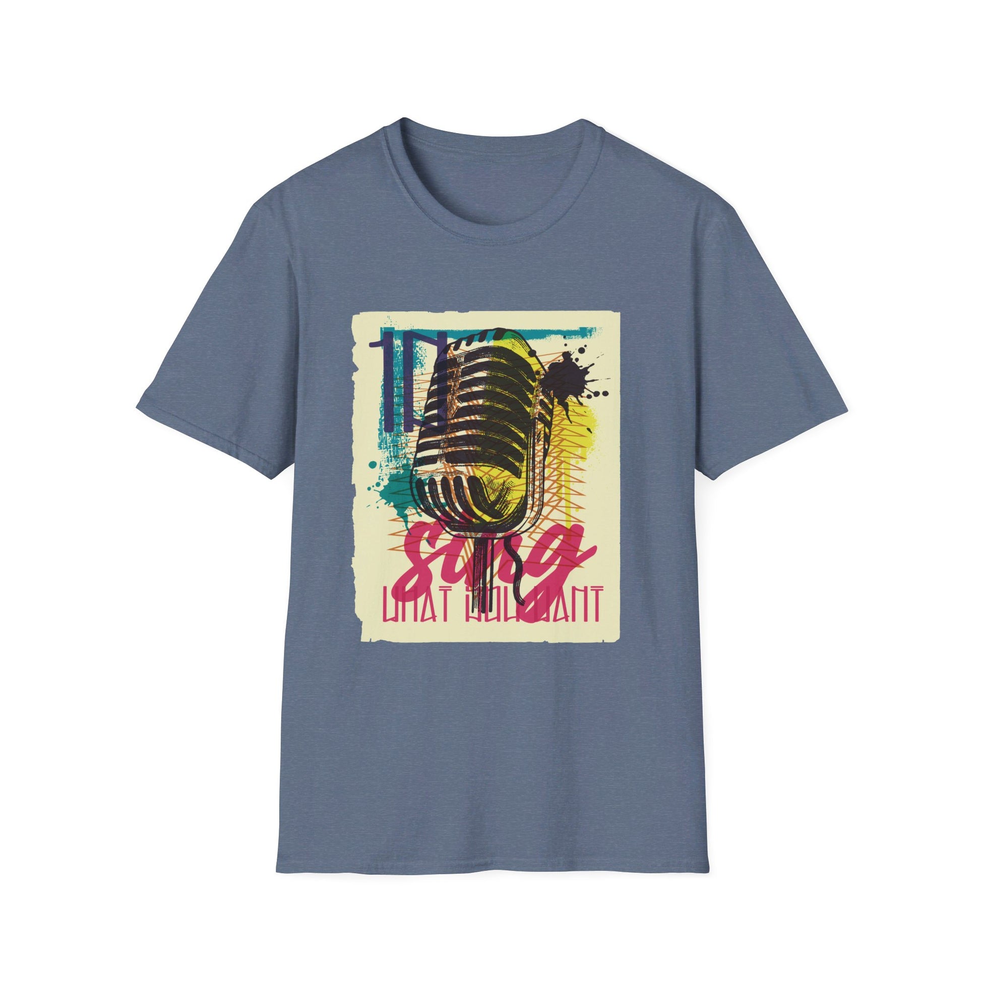 Old Microphone - Urban Graffiti - Front Design - Premium Bio Unisex T-Shirt - Pure Face Streetwear