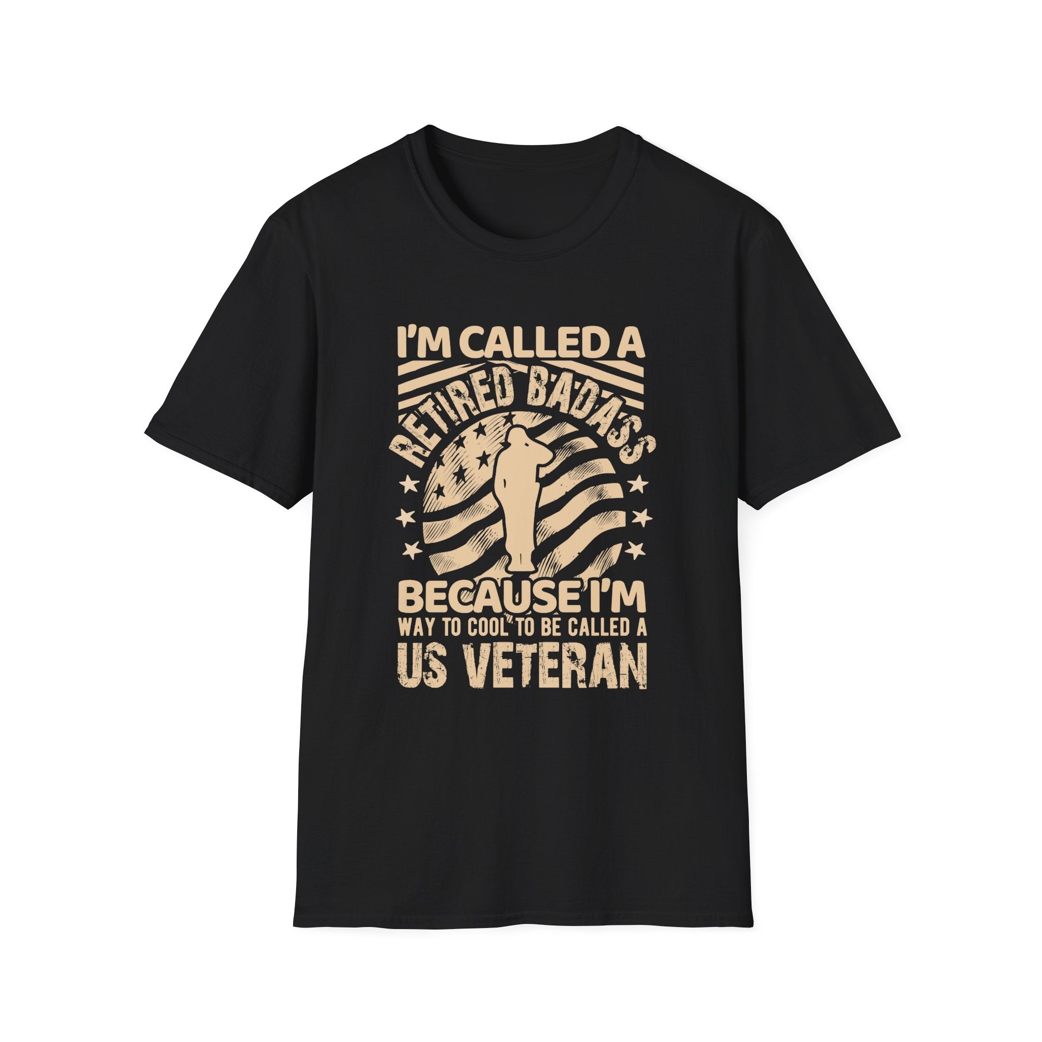 I´m called a retired Badass because I´m way to cool to be called a US Veteran - Veteran - Front Design - Premium Bio Unisex T-Shirt