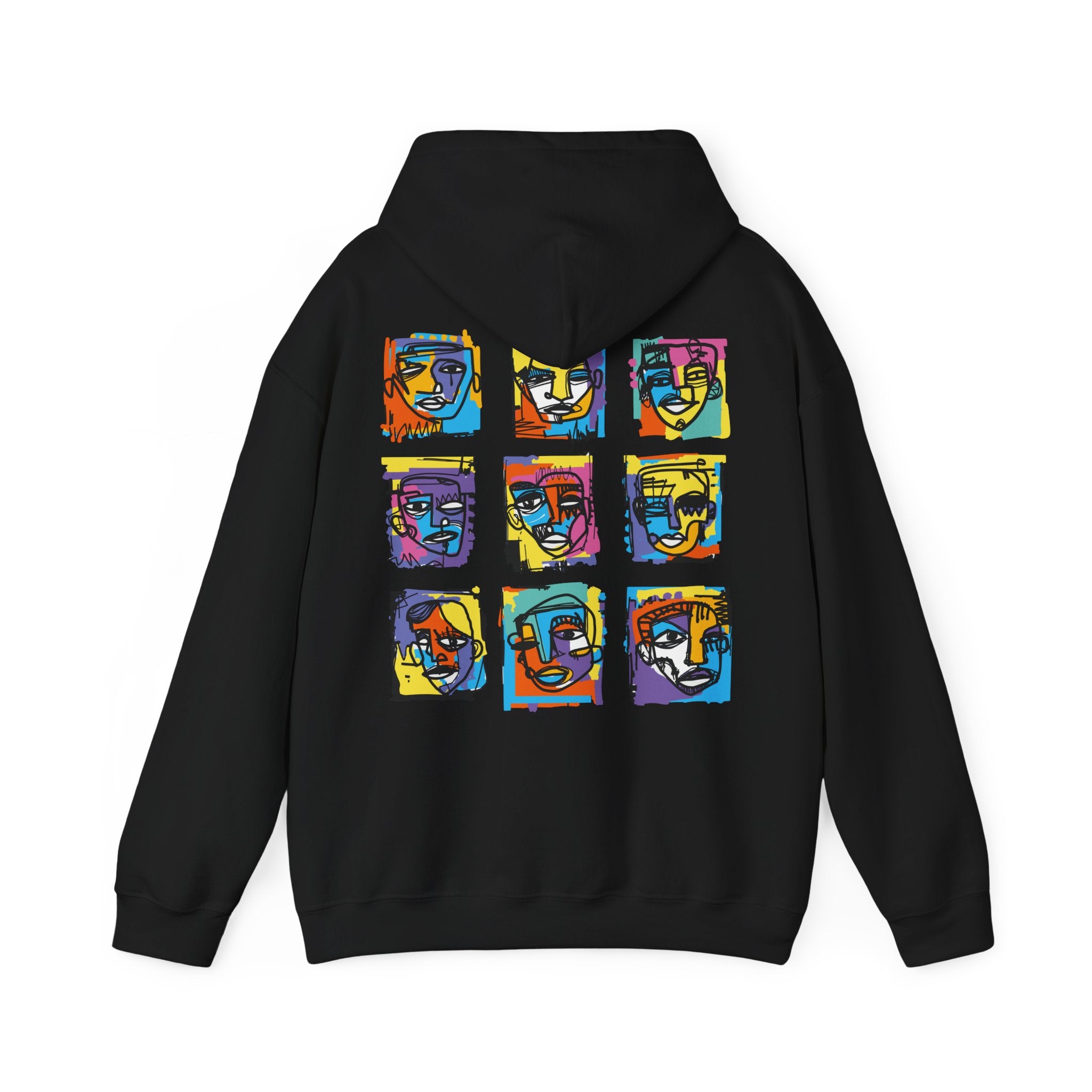 Nine Faces - Modern Art - Unisex Hoodie