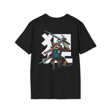 Racoon - Warrior Animals - Unisex T-Shirt - Back Print