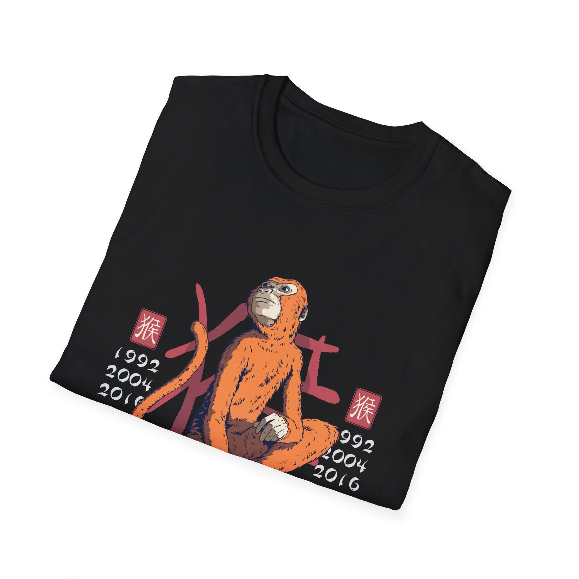 Monkey - Chinese Zodiac Anime - Front Design - Premium Bio Unisex T-Shirt - Pure Face Streetwear