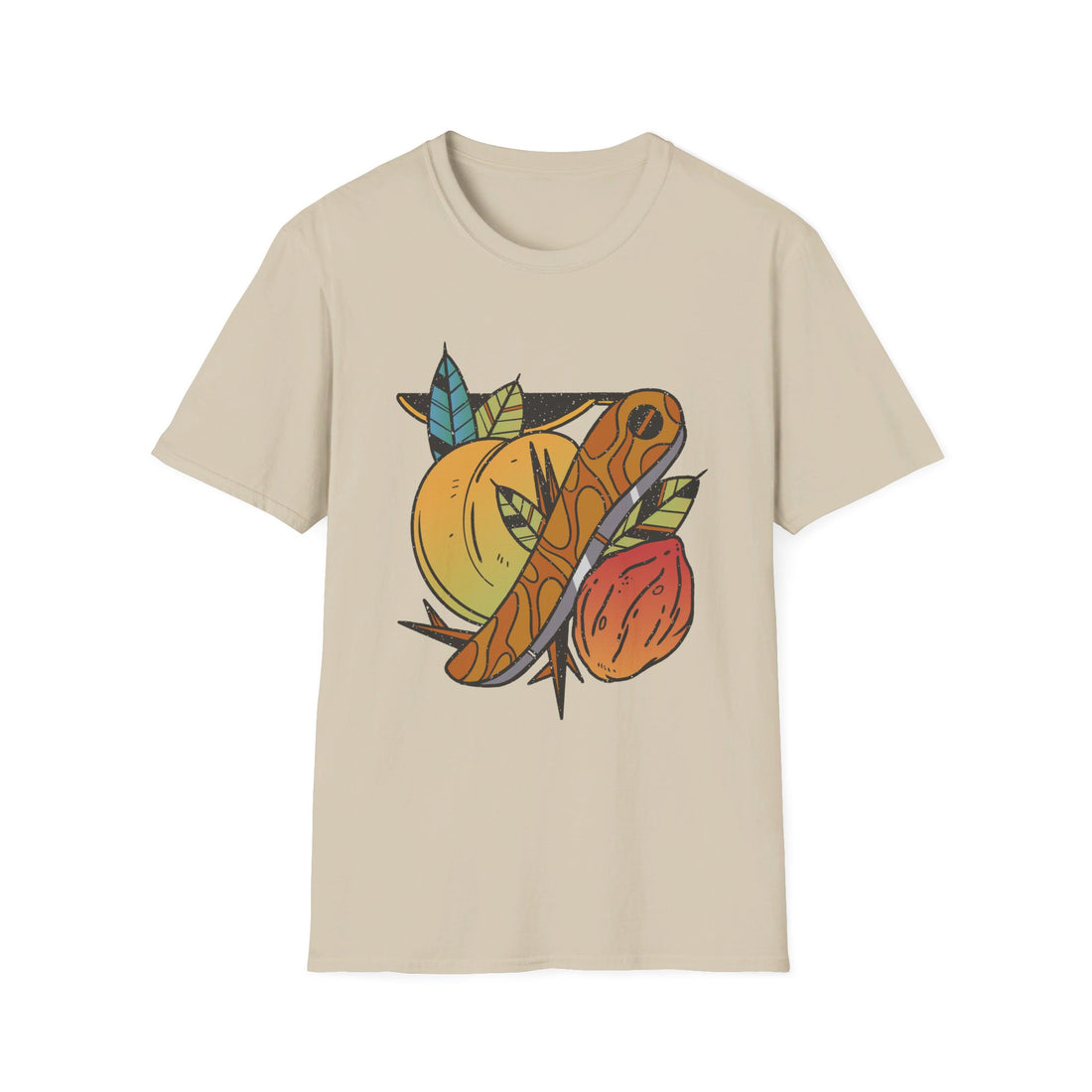 Peach Tattoo - Old School Tattoo - Front Design - Premium Bio Unisex T-Shirt - Pure Face Streetwear