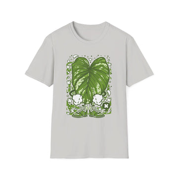 Philodendron Mamei - Cartoon Plants - Front Design - Premium Bio Unisex T-Shirt