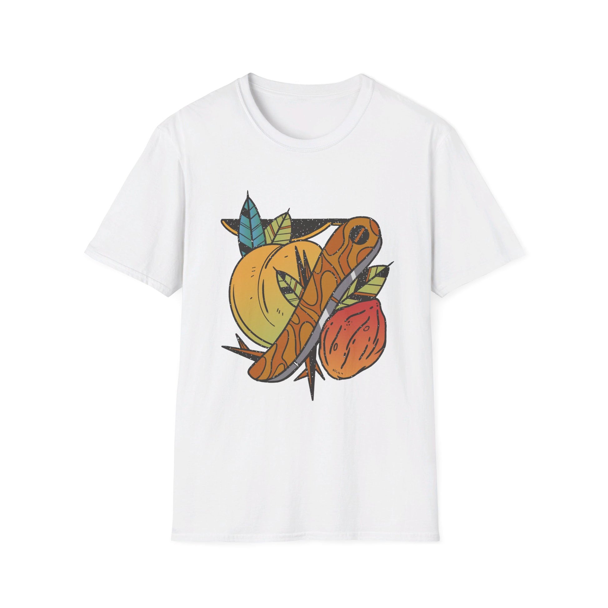 Peach Tattoo - Old School Tattoo - Front Design - Premium Bio Unisex T-Shirt - Pure Face Streetwear