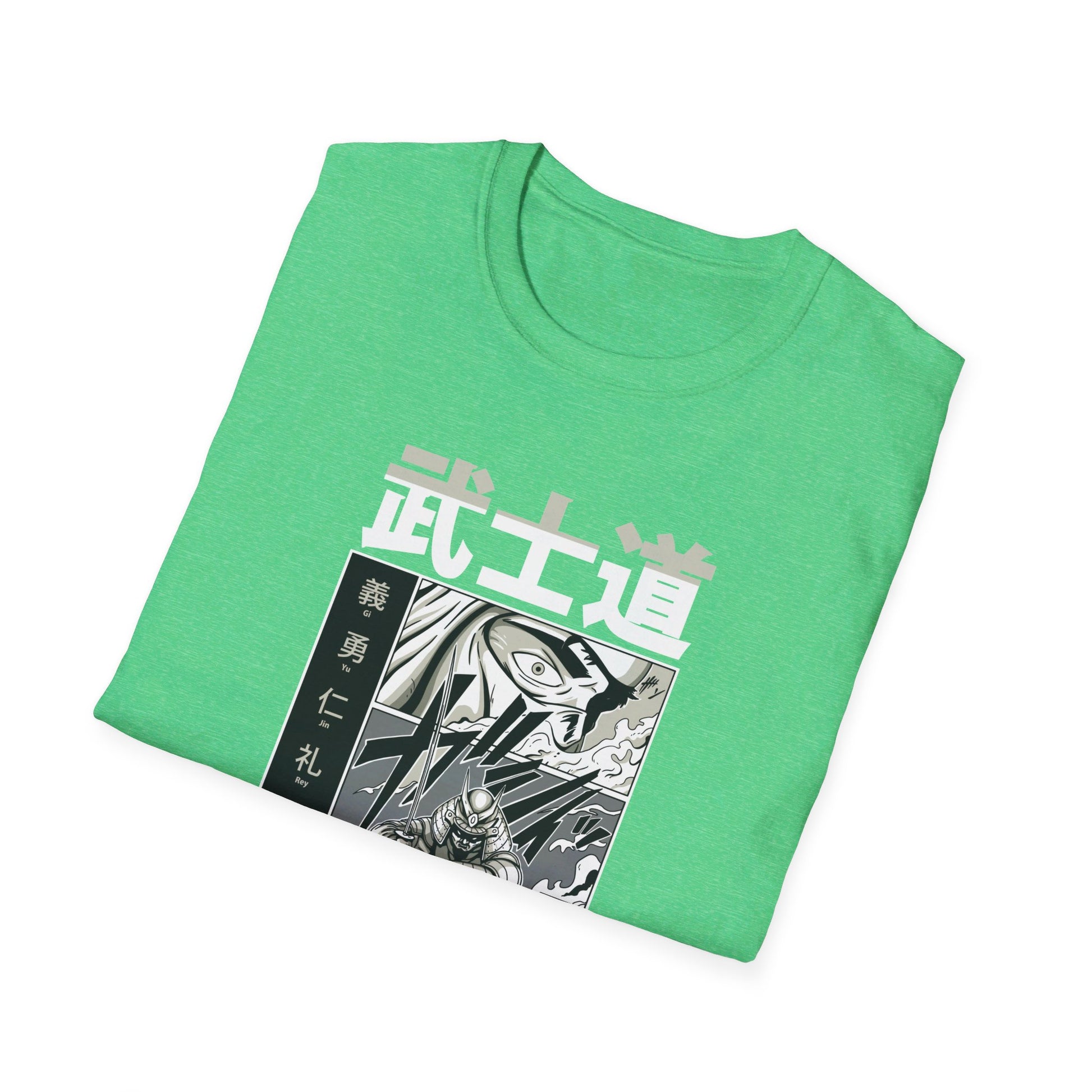 Bushido Fight - Samurai Manga - Front Design - Premium Bio Unisex T-Shirt - Pure Face Streetwear