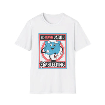 I´d much rather be sleeping - Antisocial Retro - Front Design - Premium Bio Unisex T-Shirt