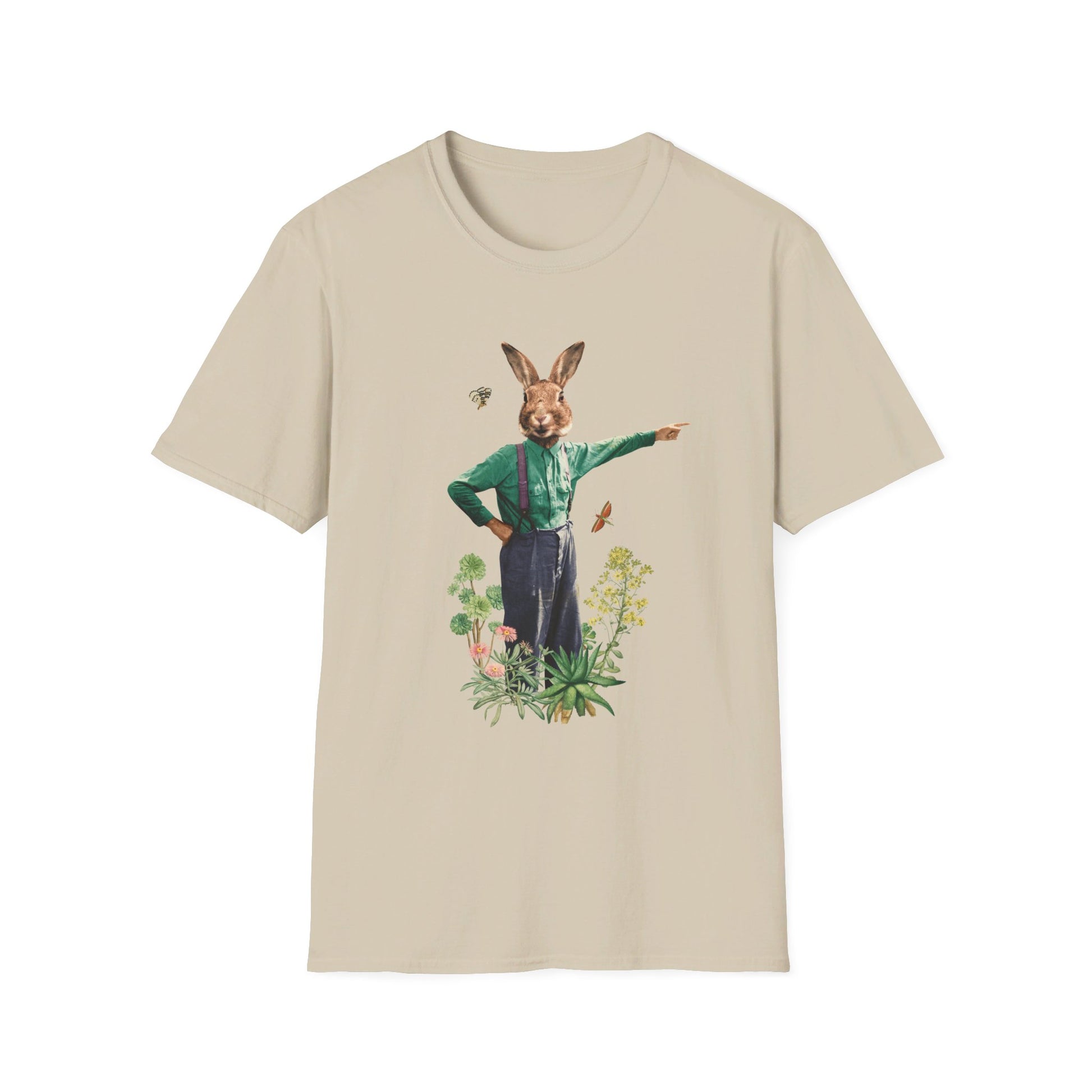 Rabbit - Animal Human - Front Design - Premium Bio Unisex T-Shirt - Pure Face Streetwear