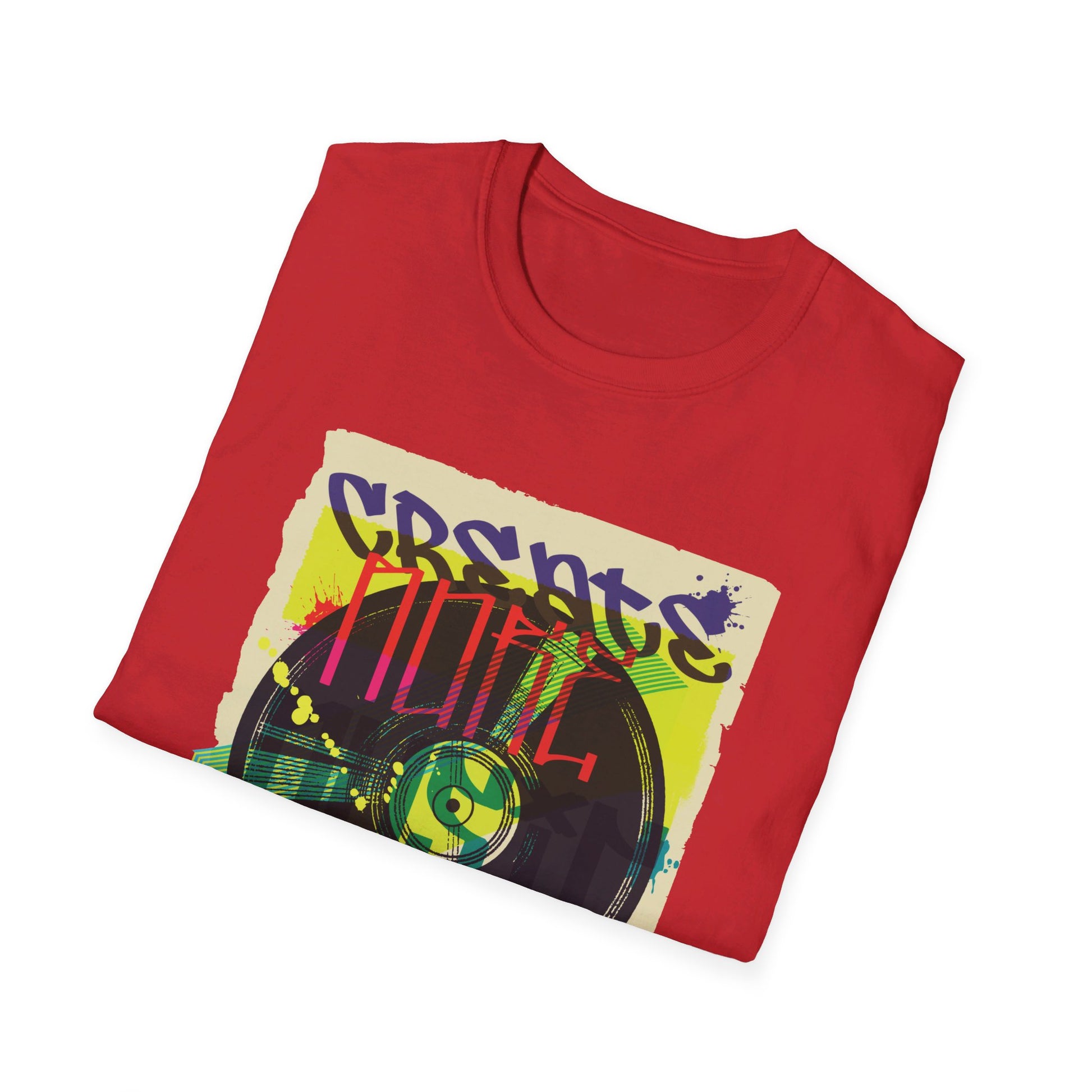 Vinyl Record - Urban Graffiti - Front Design - Premium Bio Unisex T-Shirt - Pure Face Streetwear