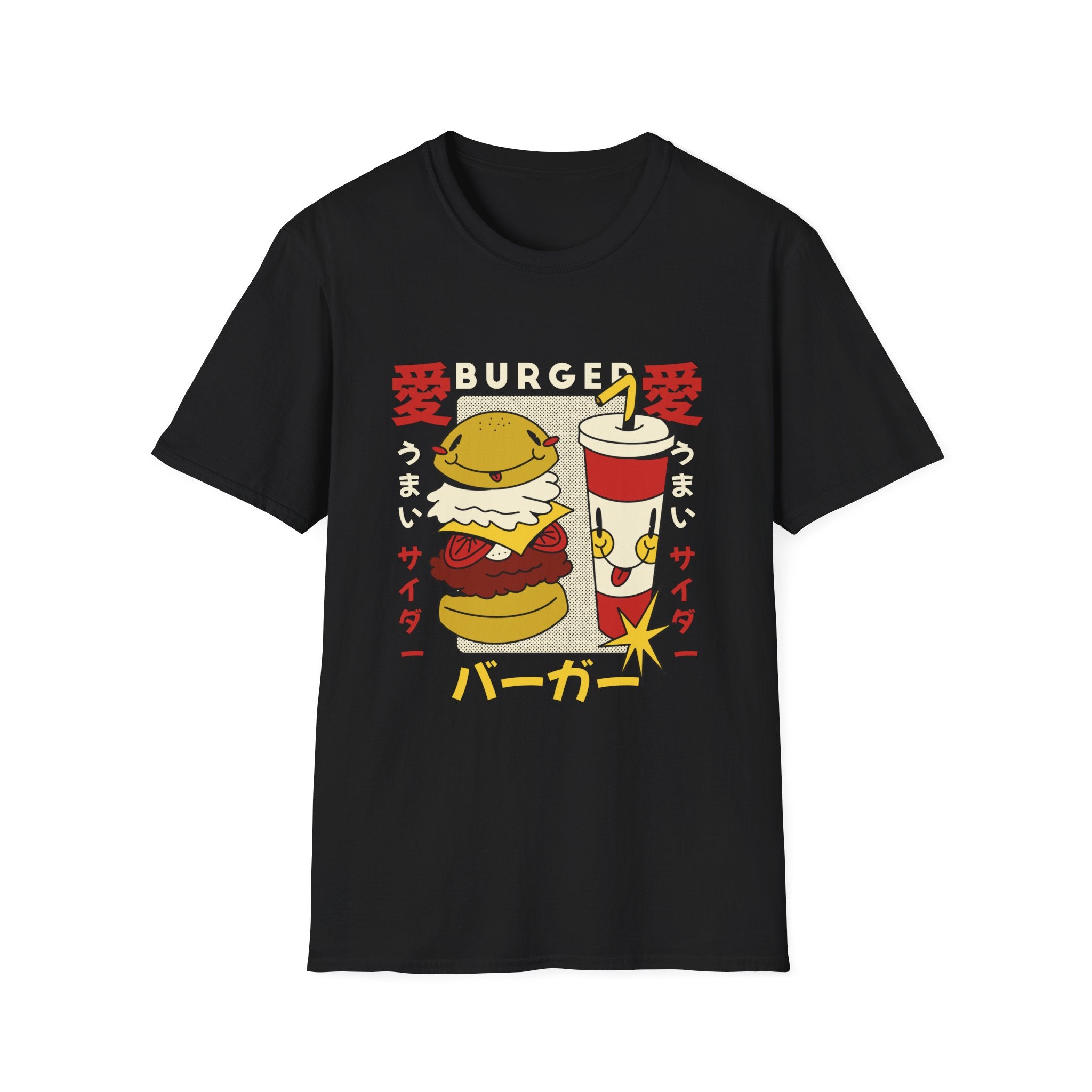 Burger with Soda - Retro Japanese Food - Unisex T-Shirt