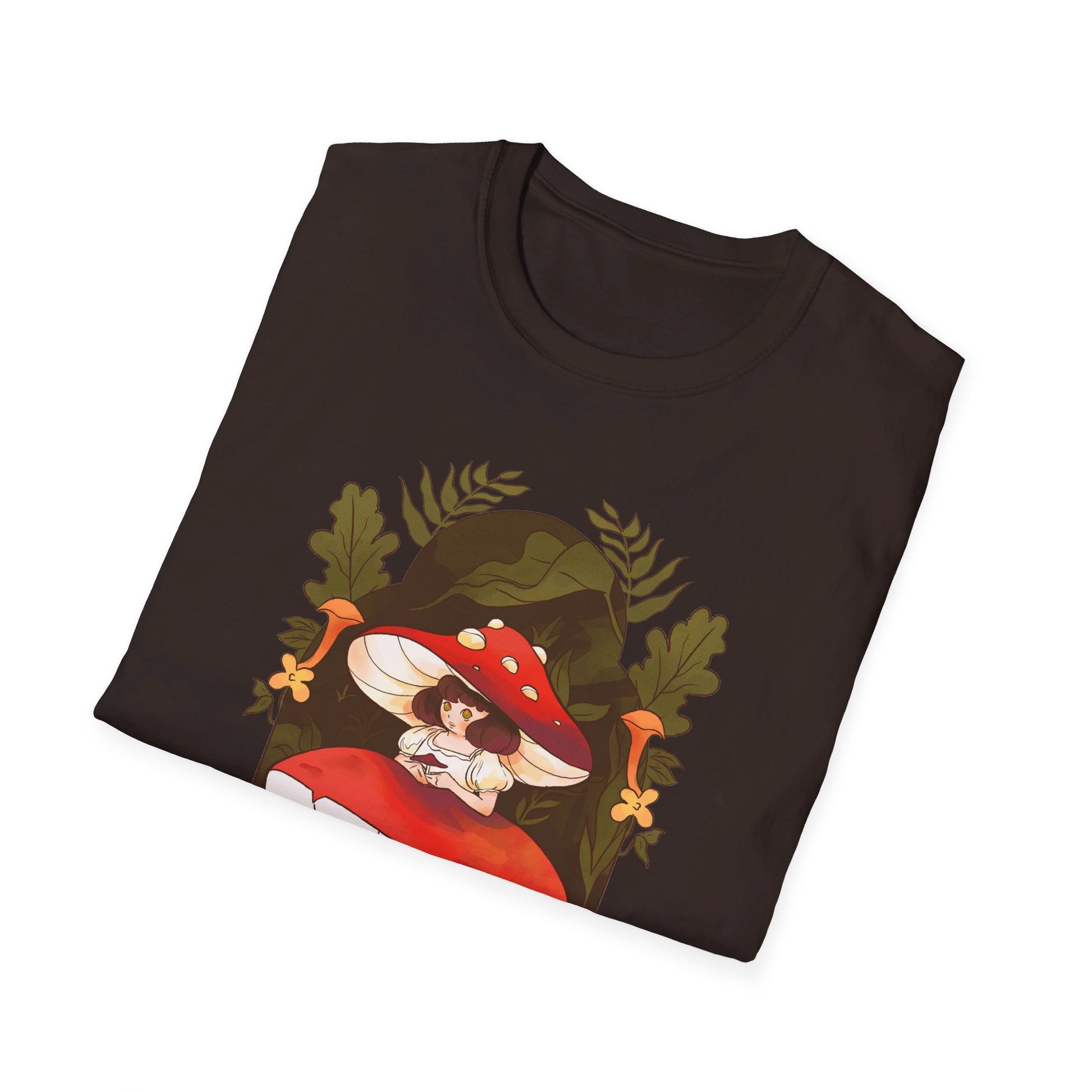 Mushroom Girl - Fairy Tail World - Front Design - Premium Bio Unisex T-Shirt - Pure Face Streetwear