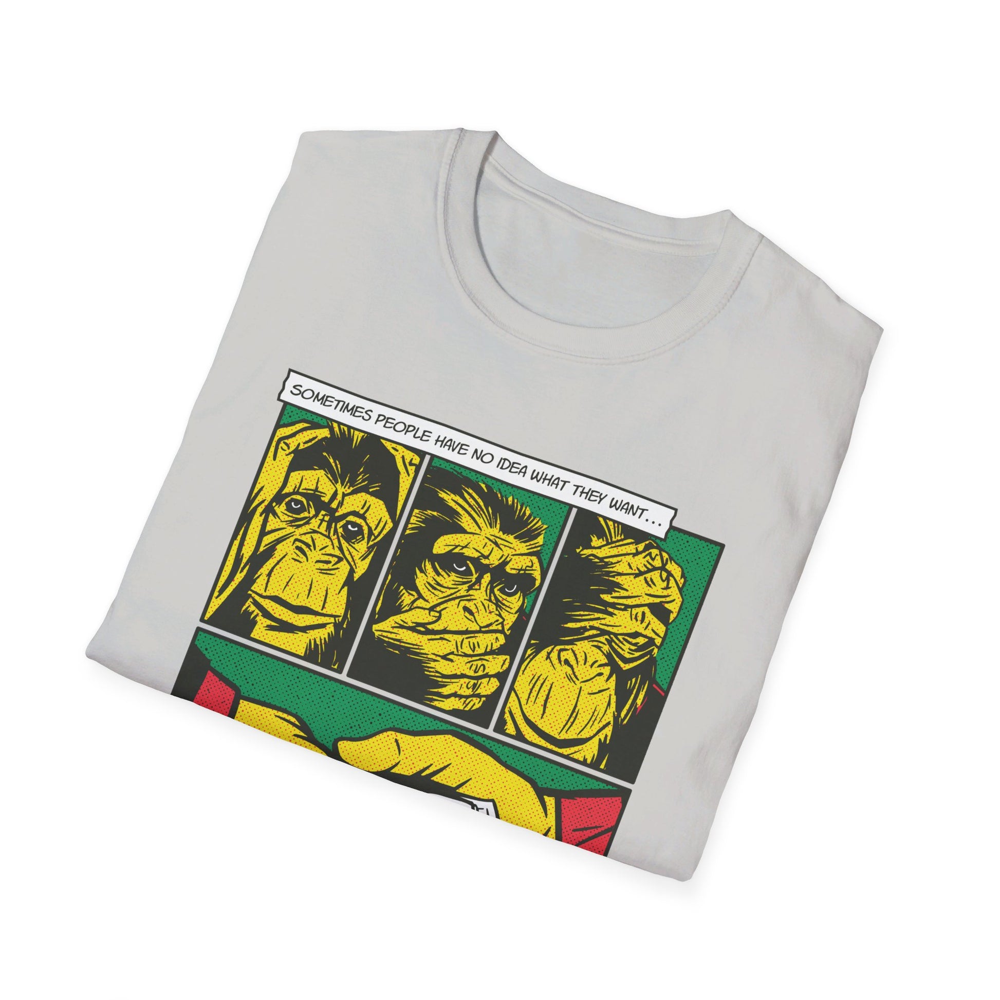 Three Monkeys - Comic Mafia - Front Design - Premium Bio Unisex T-Shirt - Pure Face Streetwear