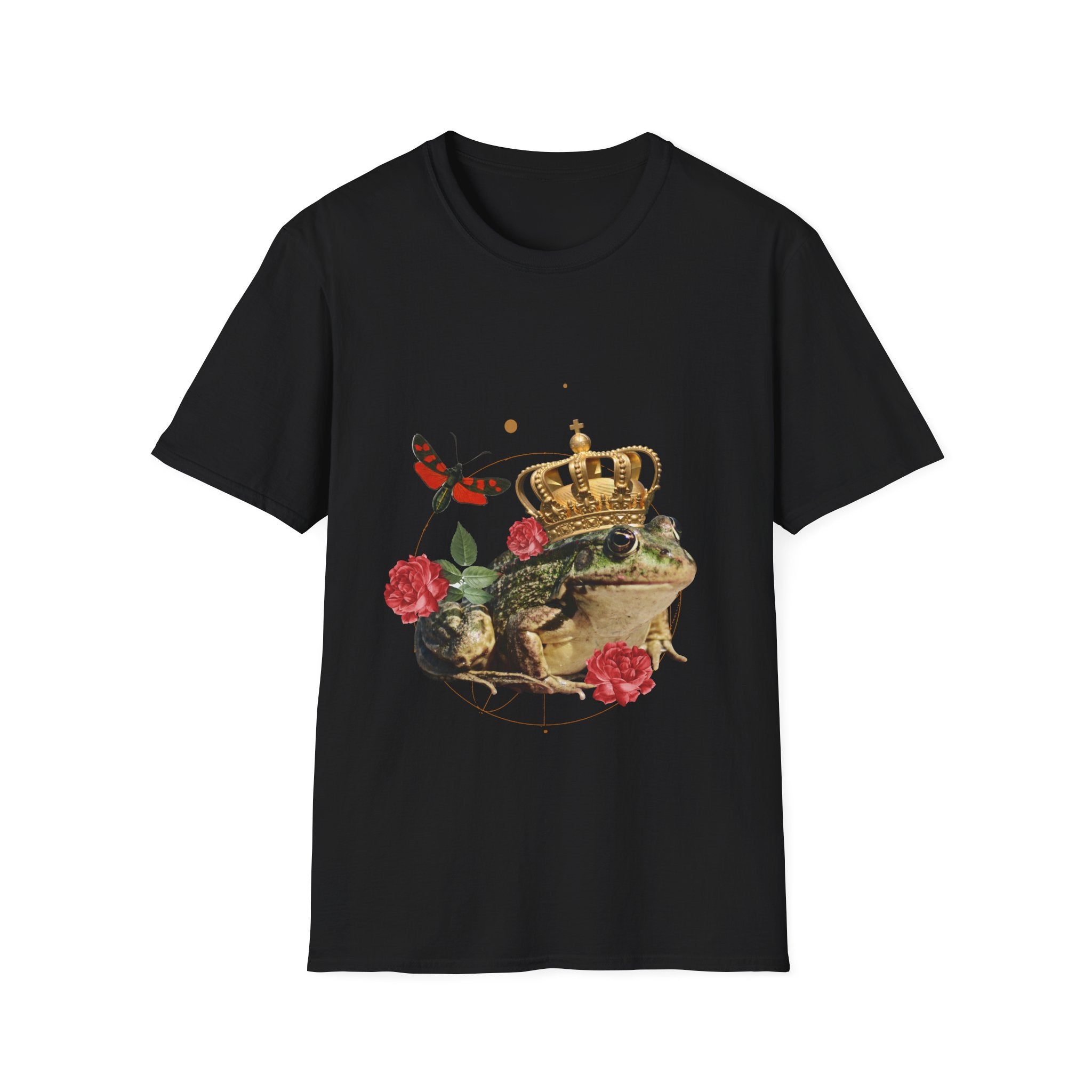 Frog King - Quirky Collage - Unisex T-Shirt - Front Print