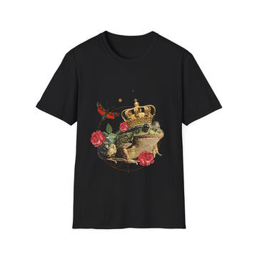 Frog King - Quirky Collage - Unisex T-Shirt - Front Print