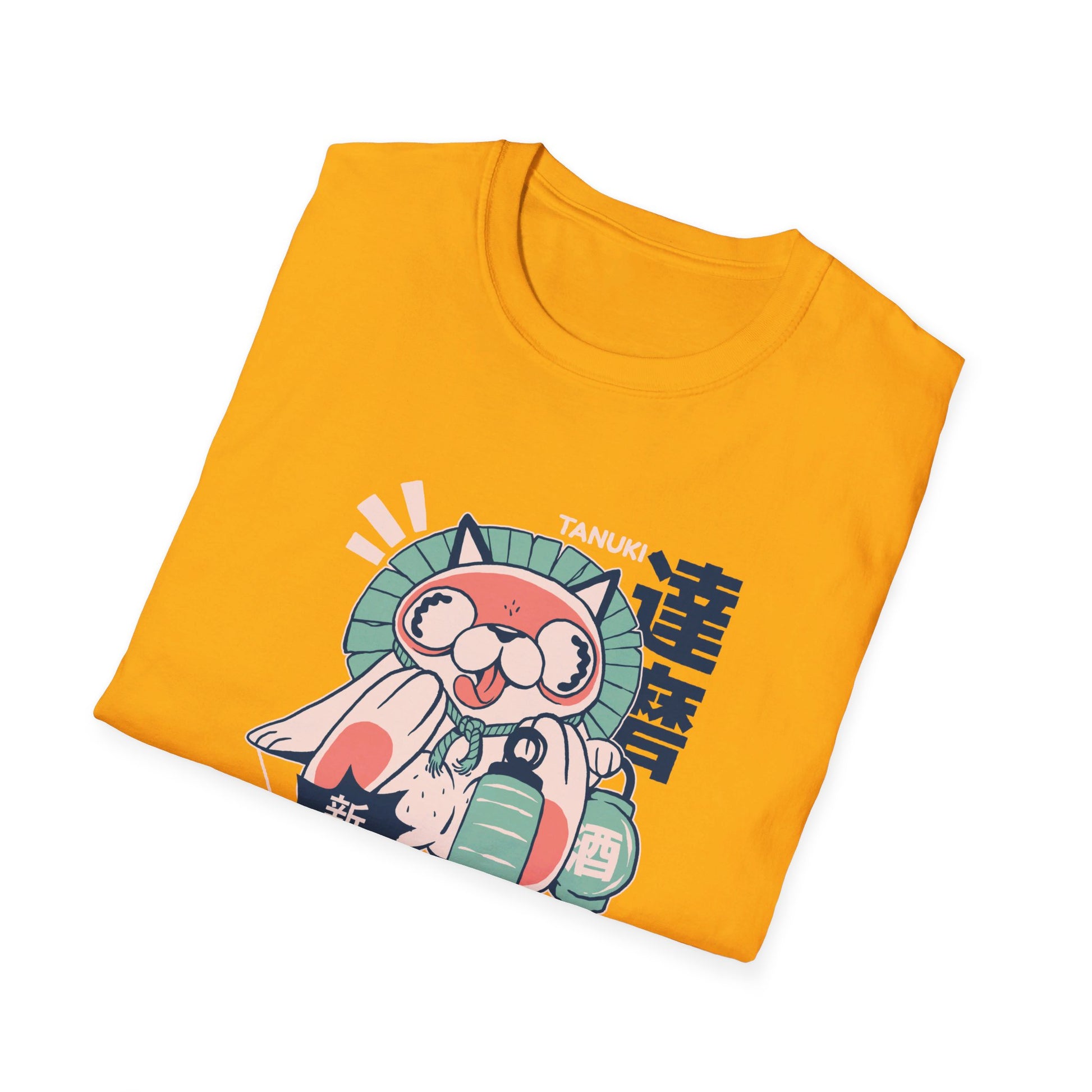 Tanuki - Japanese Yokai - Front Design - Premium Bio Unisex T-Shirt - Pure Face Streetwear