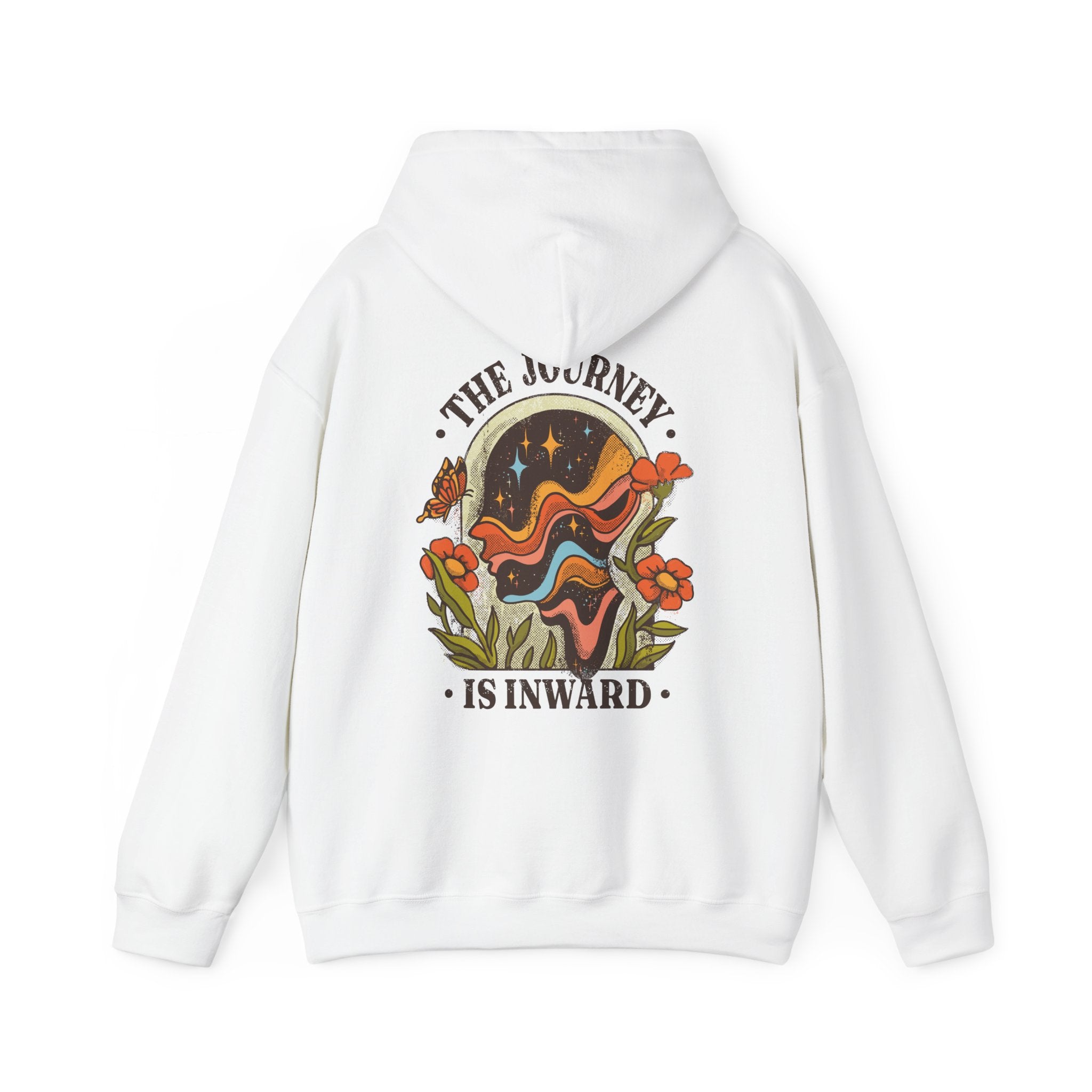 The Journey is inward - Vintage Motivational Quotes - Unisex Hoodie