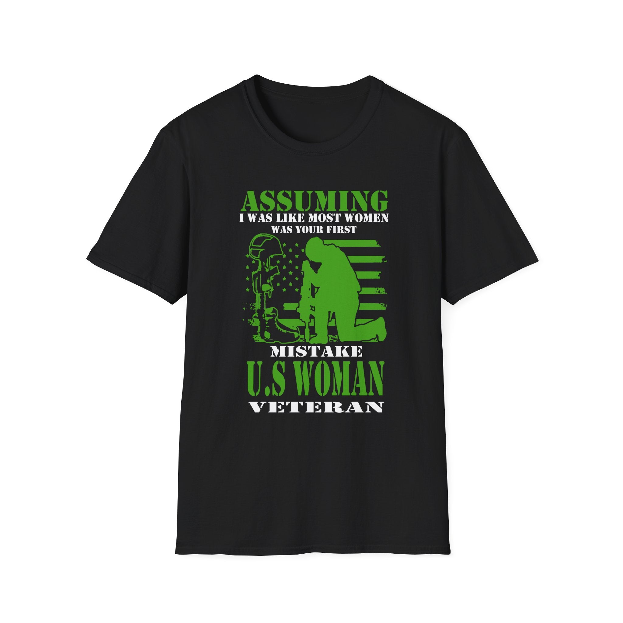 Assuming I was like most women was your first mistake US Woman Veteran - Veteran - Front Design - Premium Bio Unisex T-Shirt