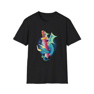 Dragon with Sword - Fairytale Dragons - Unisex T-Shirt