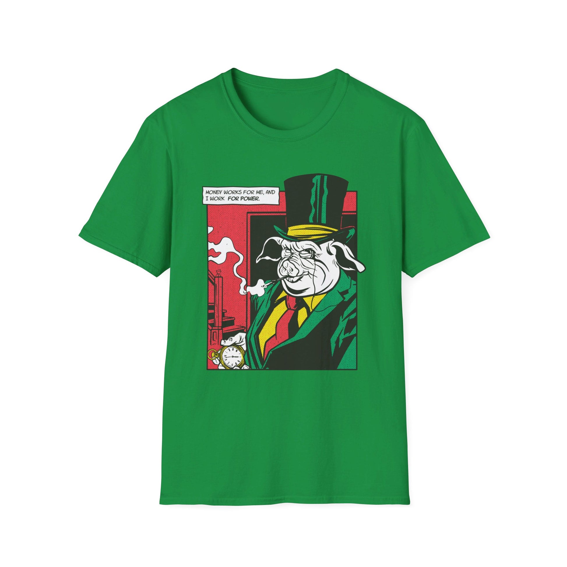 Mister Pig Money Man - Comic Mafia - Front Design - Premium Bio Unisex T-Shirt - Pure Face Streetwear