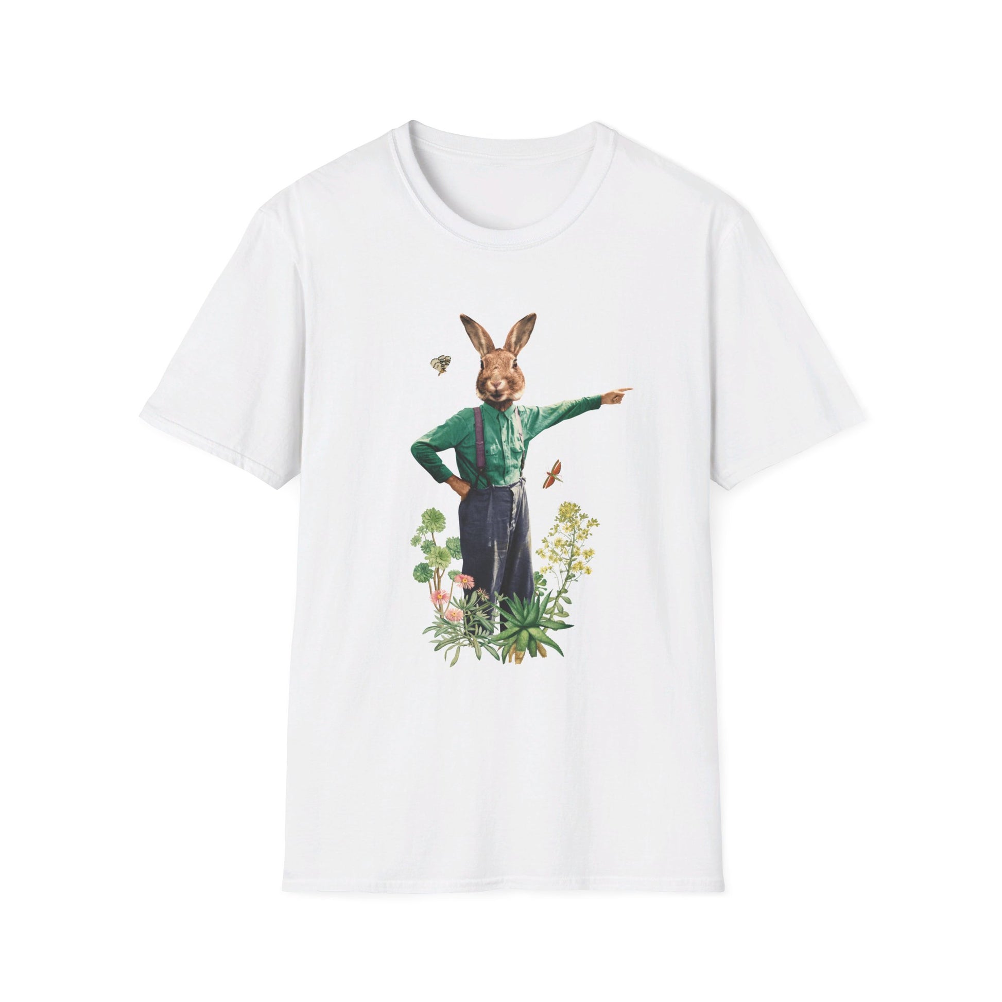 Rabbit - Animal Human - Front Design - Premium Bio Unisex T-Shirt - Pure Face Streetwear