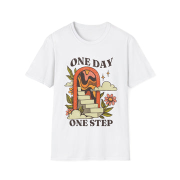 One day one step - Vintage Motivational Quotes - Unisex T-Shirt