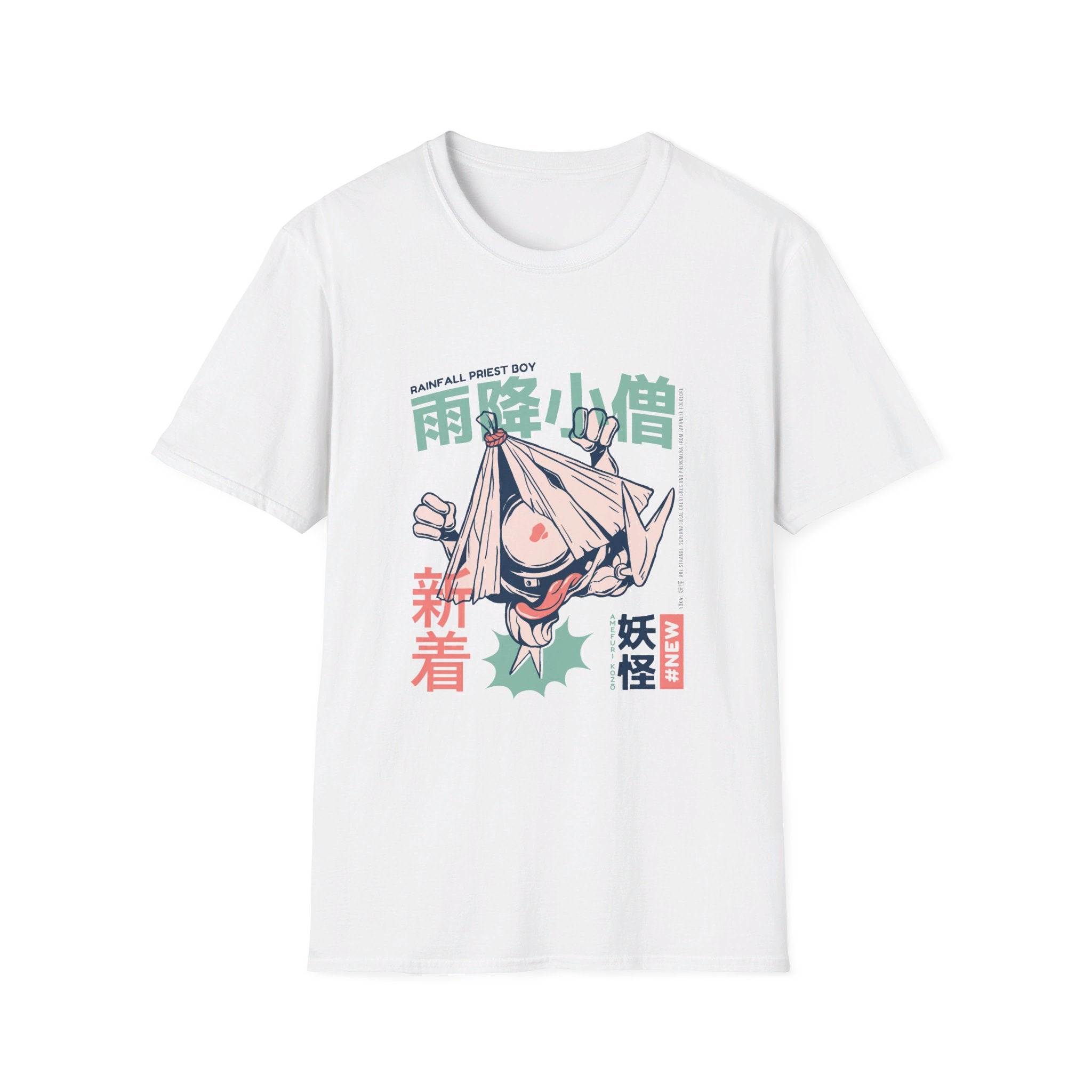 Amefuri Kozo - Japanese Yokai - Front Design - Premium Bio Unisex T-Shirt - Pure Face Streetwear