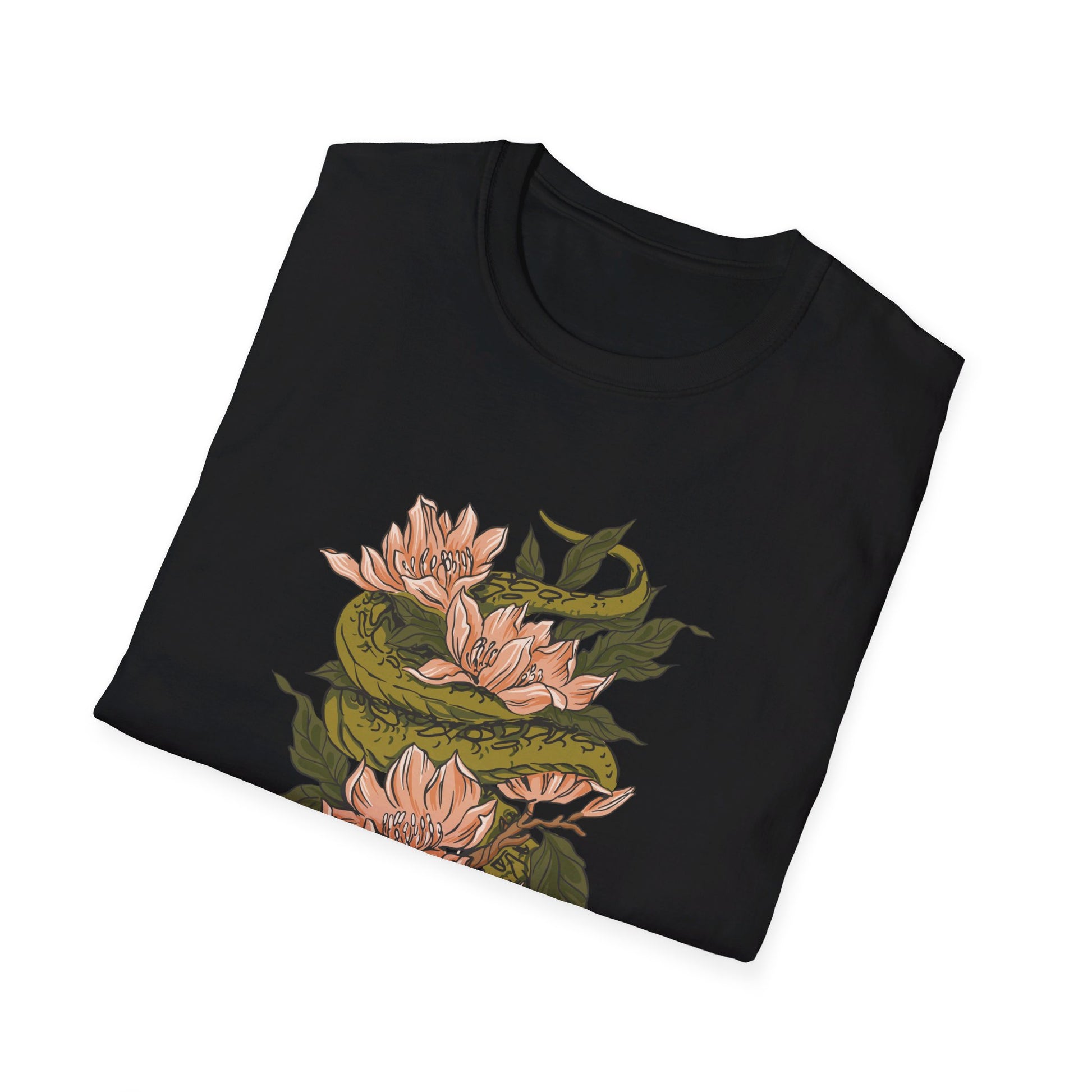 Snake Magnolia - Animals In Nature - Front Design - Premium Bio Unisex T-Shirt - Pure Face Streetwear