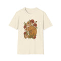 Red Cat Poppies - Animals In Nature - Front Design - Premium Bio Unisex T-Shirt - Pure Face Streetwear