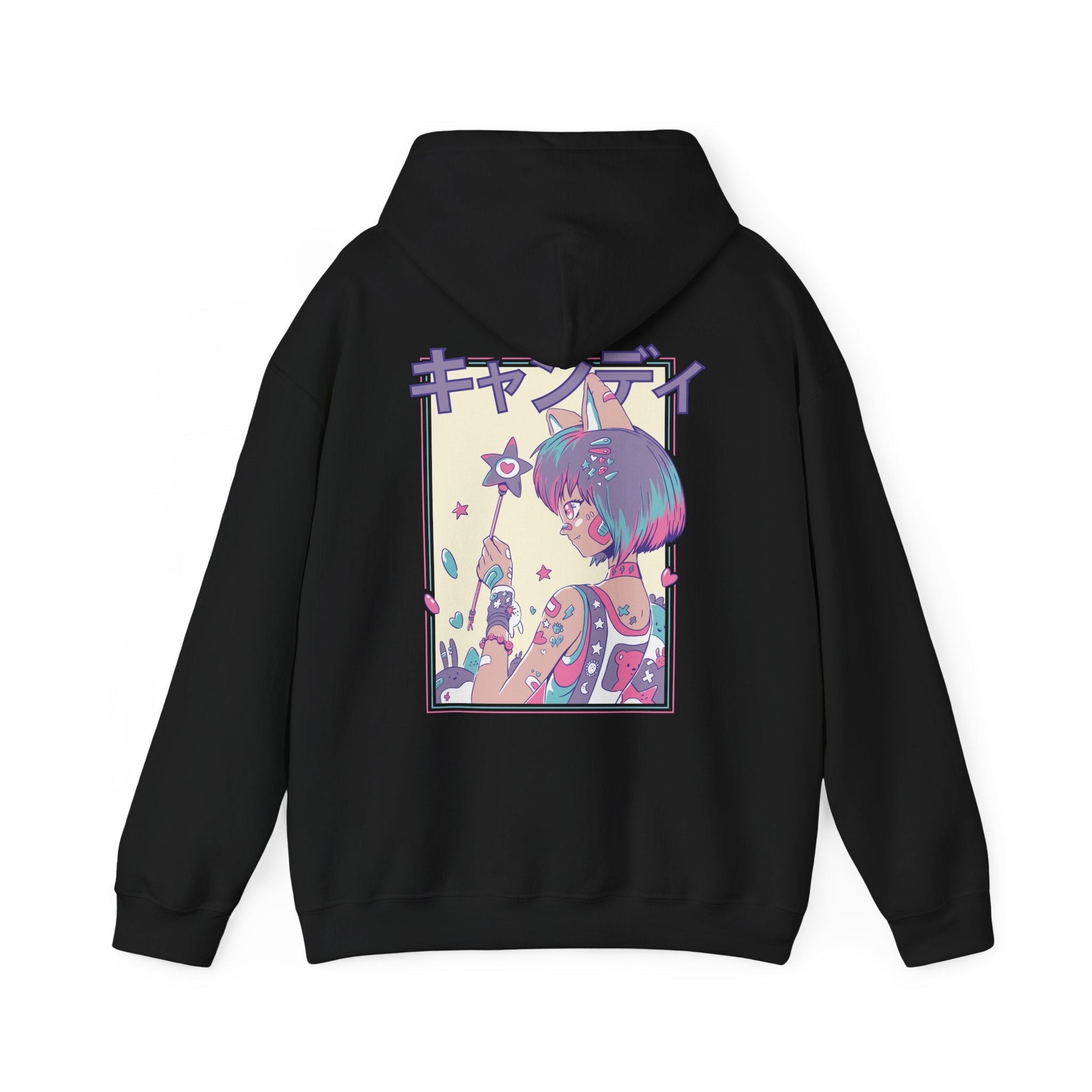 Cute Anime Girl with Magic Wand - Harajuku Anime Girl - Unisex Hoodie