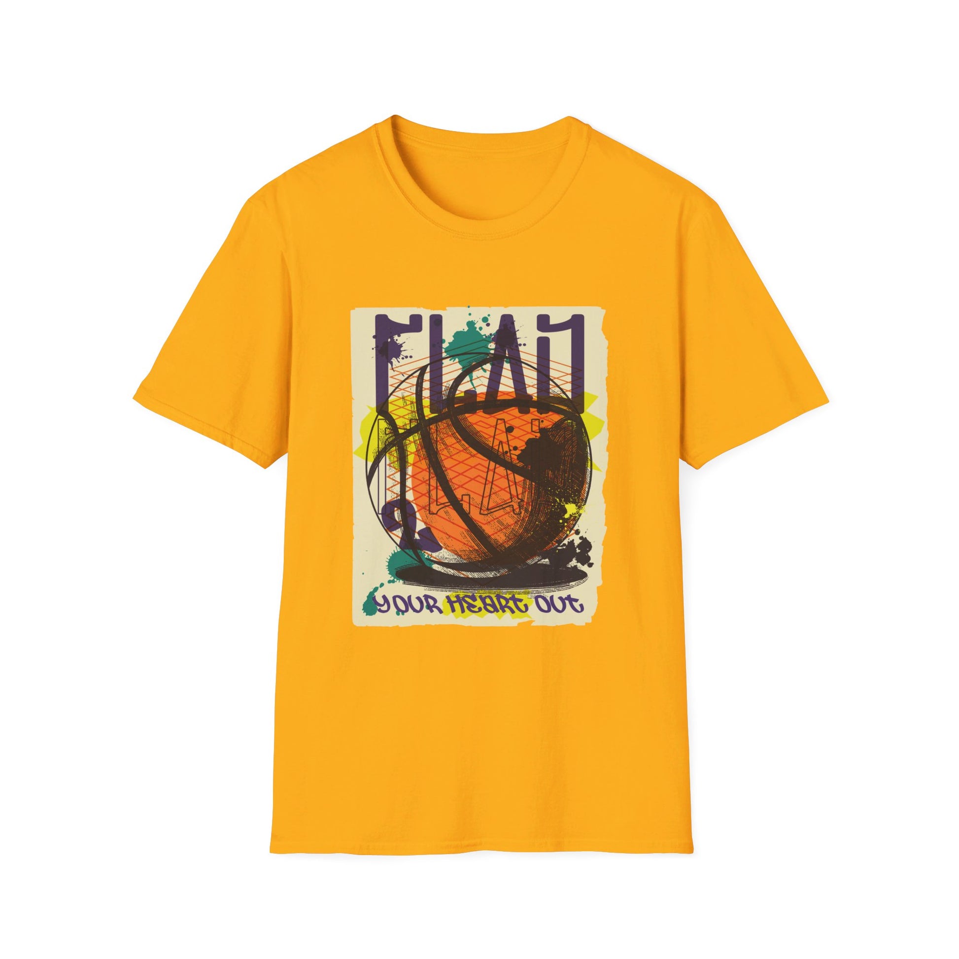 Basketball - Urban Graffiti - Front Design - Premium Bio Unisex T-Shirt - Pure Face Streetwear