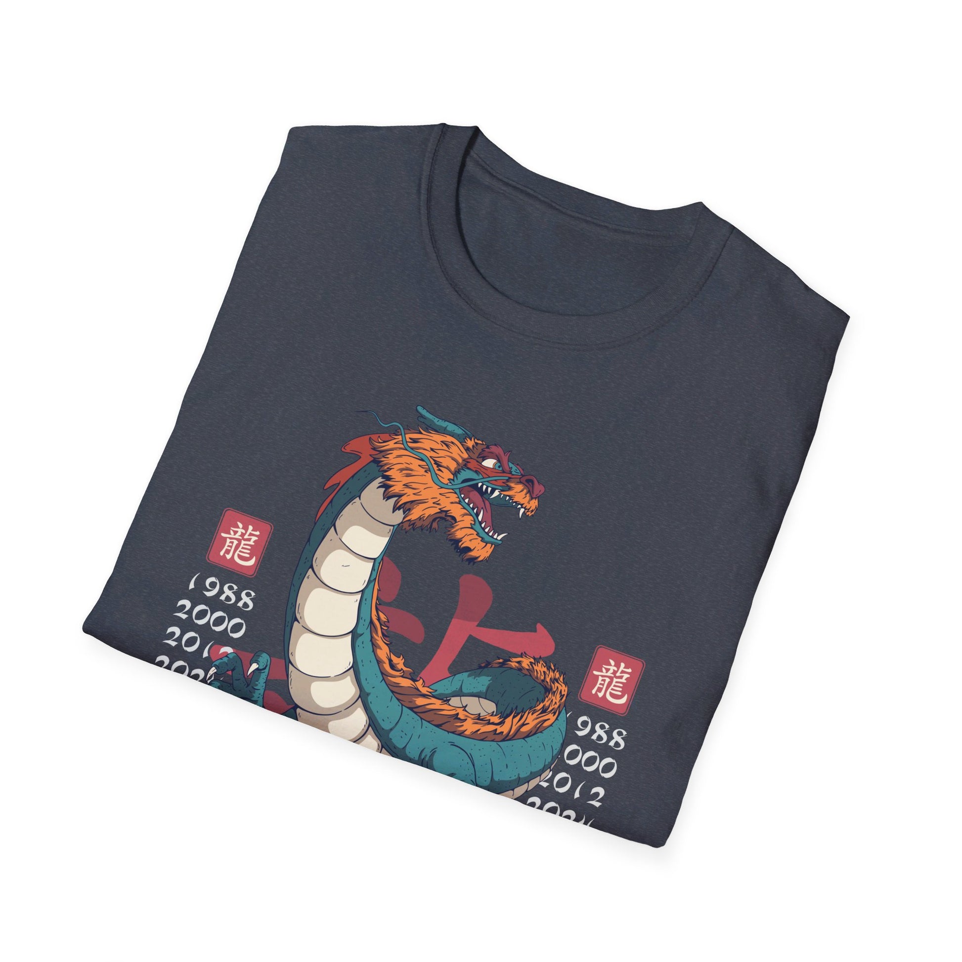 Dragon - Chinese Zodiac Anime - Front Design - Premium Bio Unisex T-Shirt - Pure Face Streetwear