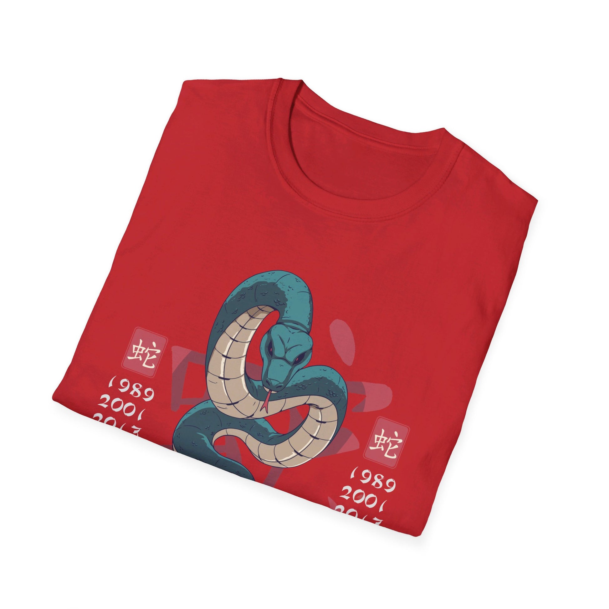 Snake - Chinese Zodiac Anime - Front Design - Premium Bio Unisex T-Shirt - Pure Face Streetwear