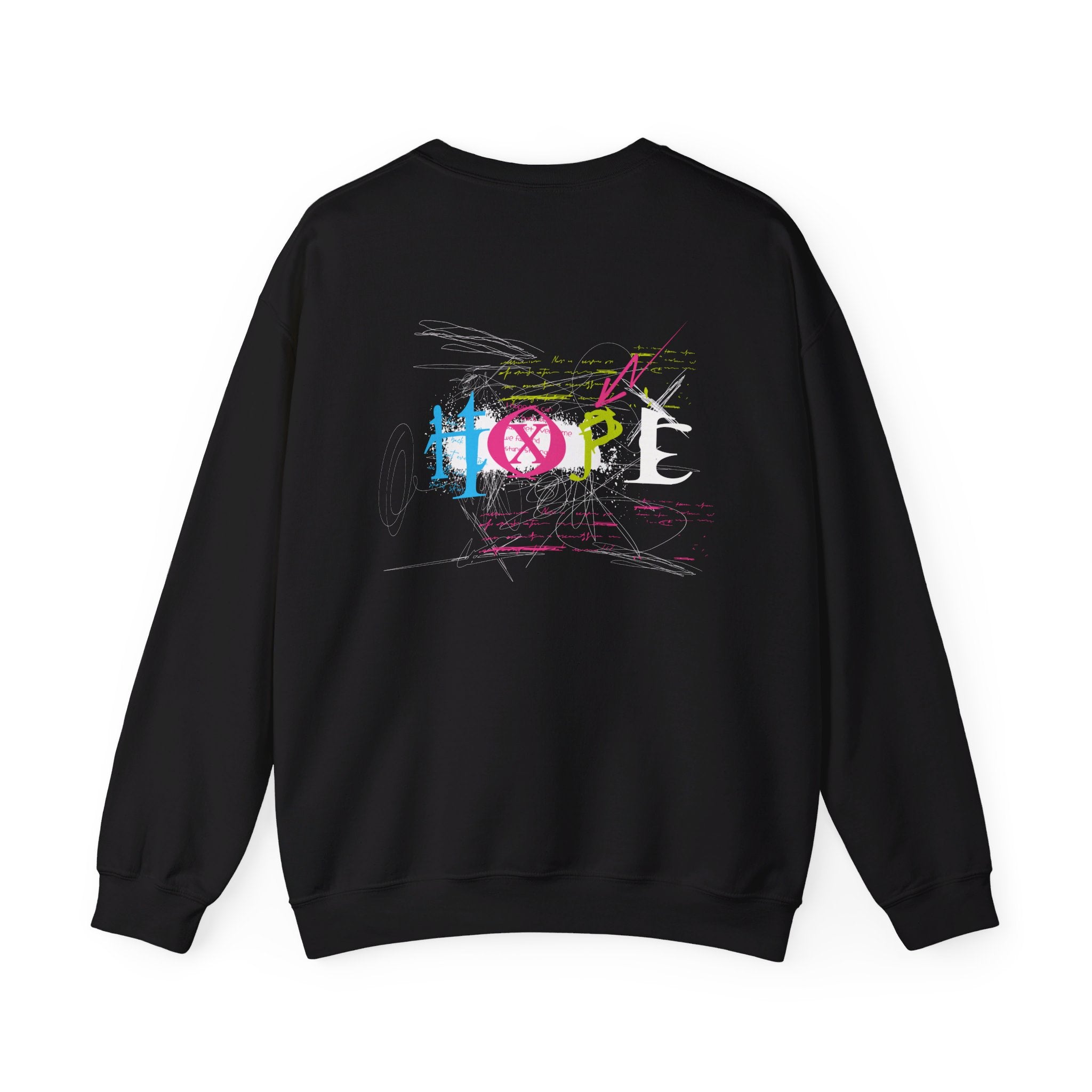 Hope Sketch - Streetwear - Small Masterpieces - Back Design - Premium Unisex Heavy Blend™ Crewneck Sweatshirt