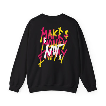 Make Money not Enemy - Streetwear - Joker - Back Design - Premium Unisex Heavy Blend™ Crewneck Sweatshirt