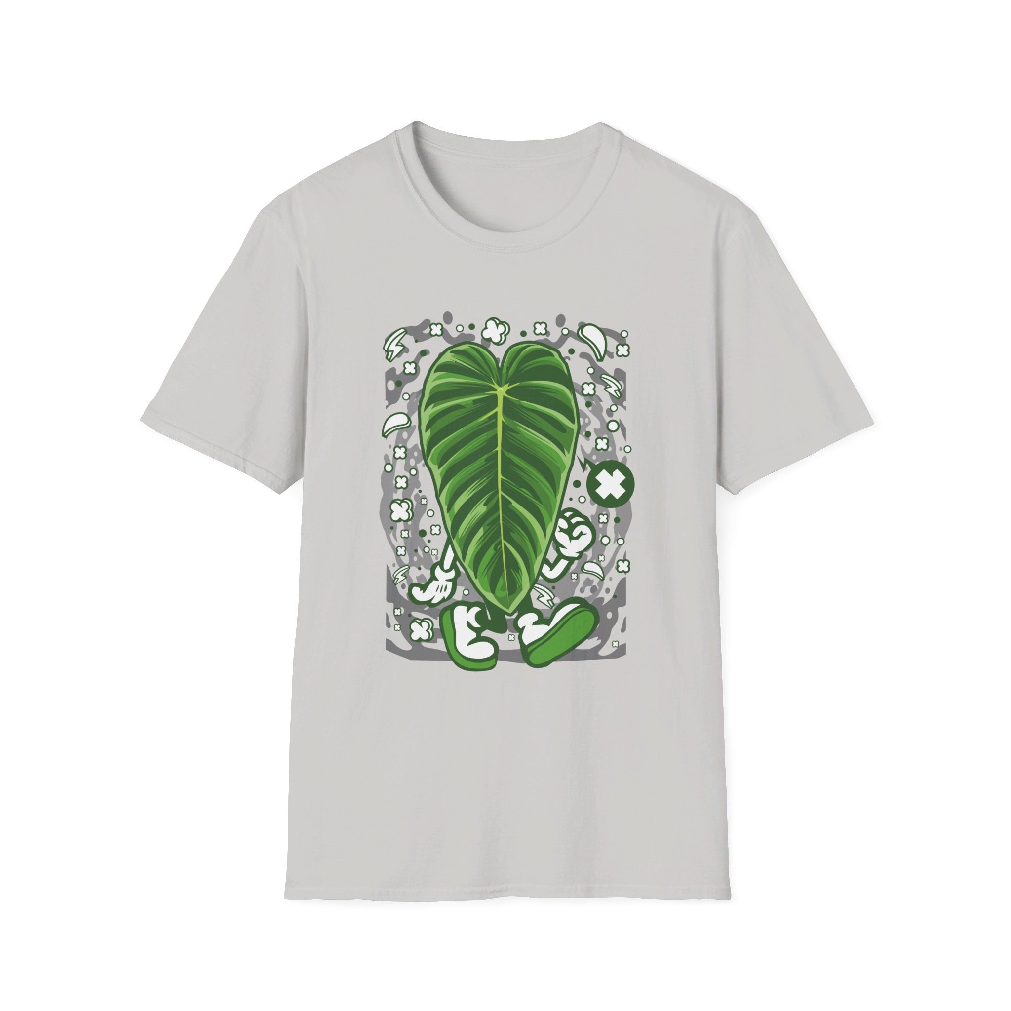 Philodendron Esmeraldense - Cartoon Plants - Front Design - Premium Bio Unisex T-Shirt